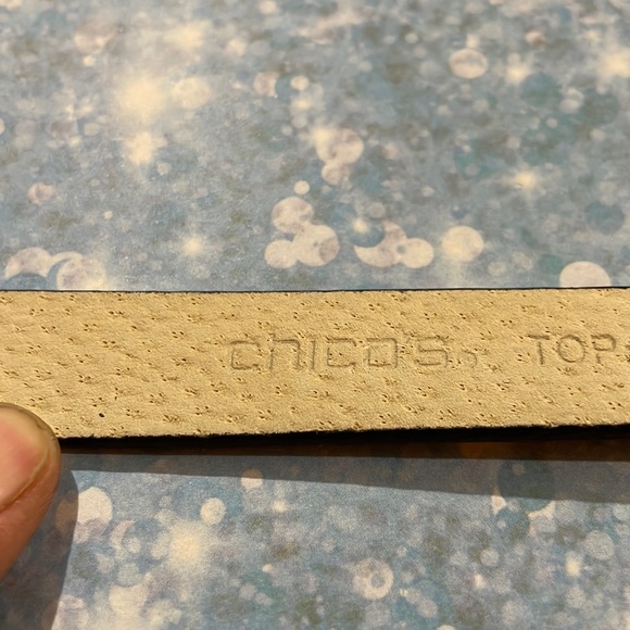 Chico's black Leather Belt. With beautifully Silver clasp join. Gorgeous - Picture 1 of 9